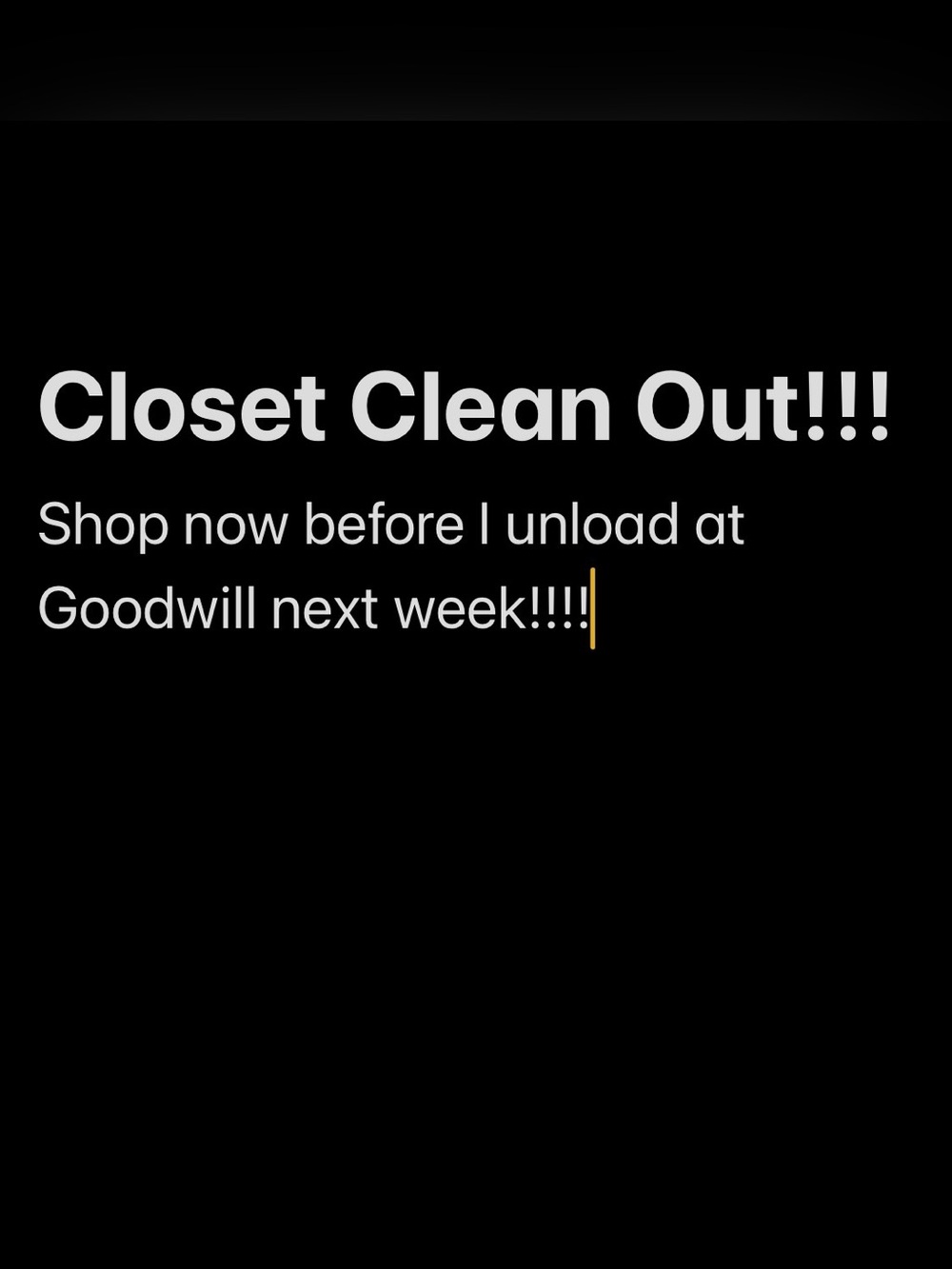 Closet Clean Out Graphic Tee? Text Print - Black & White